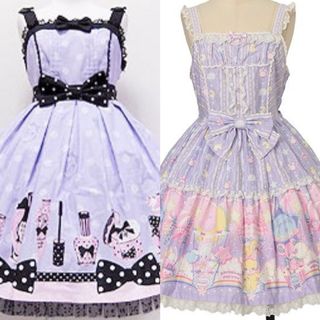 アンジェリックプリティー(Angelic Pretty)のangelic pretty ラベンダージャンスカ2点(ひざ丈ワンピース)