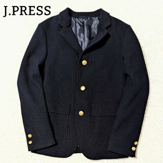 ジェイプレス(J.PRESS)の未使用級 ジェイプレス テーラードジャケット 紺ブレ 金ボタン 150cm 濃紺(ジャケット/上着)