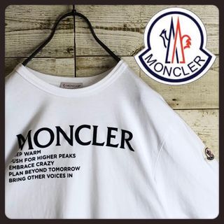 モンクレール(MONCLER)のMONCLER モンクレール tシャツ ビックフェルトロゴ入り 美品(Tシャツ/カットソー(半袖/袖なし))