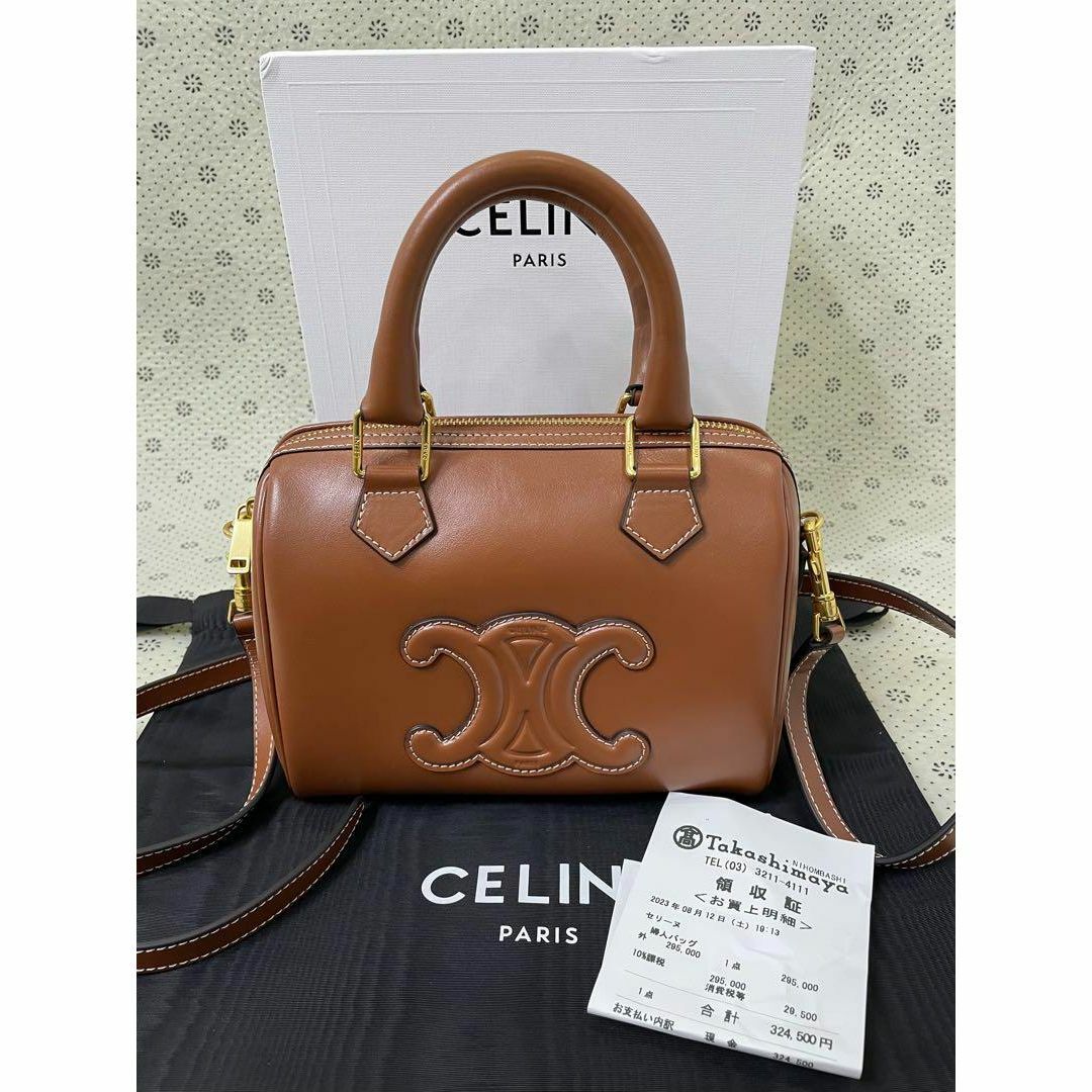 celine - セリーヌスモールボストンキュイルトリオンフ スムースカーフ celine - セリーヌスモールボストンキュイルトリオンフ スムースカーフ