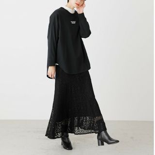 アズールバイマウジー(AZUL by moussy)のAZUL BY MOUSSY レース ロングスカート マーメイド ストレッチ S(ロングスカート)