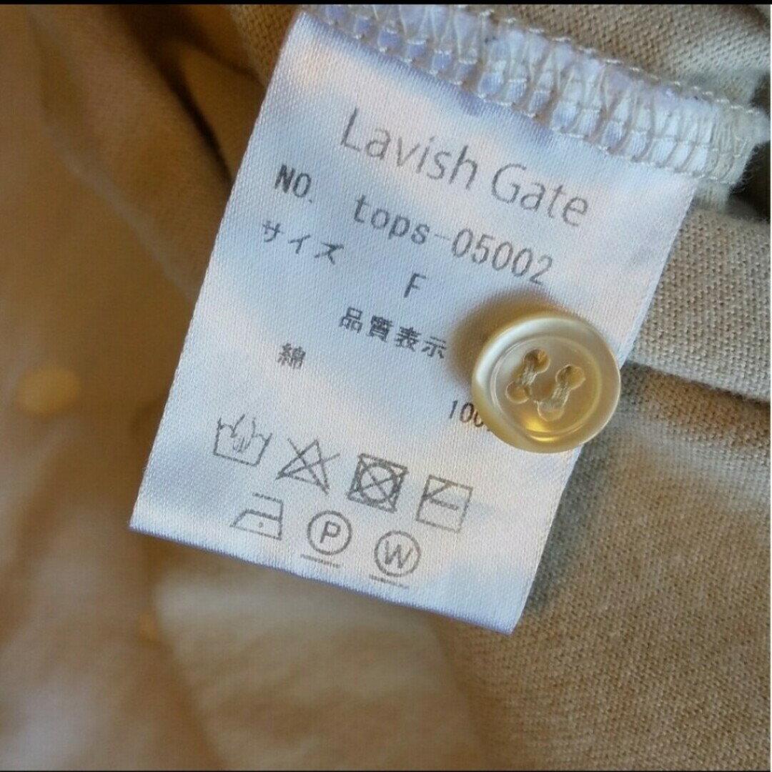 Lavish Gate  バックヘンリーネックTシャツ レディースのトップス(Tシャツ(半袖/袖なし))の商品写真