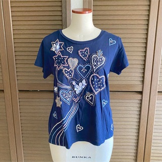 【SALE】ルネデリderhy スパンコールデザインTシャツ(Tシャツ(半袖/袖なし))