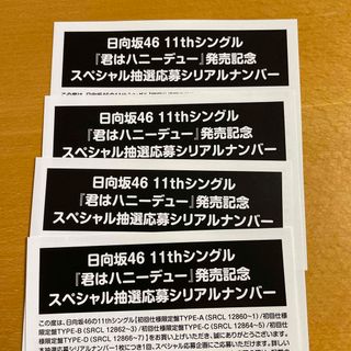 日向坂46 君はハニーデュー 応募シリアルナンバー