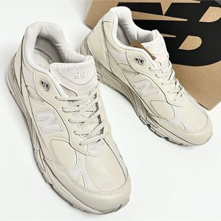 ニューバランス(New Balance)の26cm ニューバランス 英国製 オールレザー 991 白 NEWBALANCE(スニーカー)