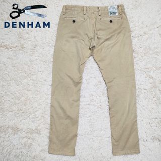 デンハム(DENHAM)のDENHAM　デンハム　ロンドンスリムフィット　チノパン　33　ベージュ　刺繍(チノパン)