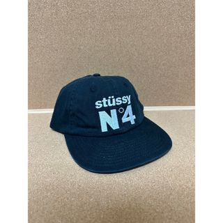 ステューシー(STUSSY)のStussy No.4 ブラックカラー ロープロキャップ(キャップ)