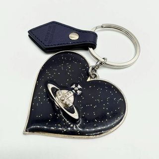 Vivienne Westwood - 【美品✨】ヴィヴィアンウエストウッド ハート キーホルダー ラメ ネイビー