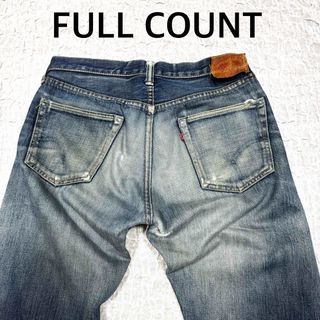 FULLCOUNT - FULL COUNT フルカウント　ダメージデニムパンツ　ブルー　ストレート