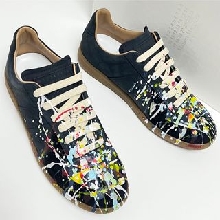 Maison Martin Margiela - 40 新品 メゾンマルジェラ Replica ペイント レプリカ スニーカー 黒