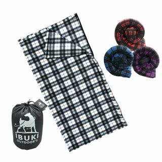 【IBUKI OUTDOOR'S】寝袋 インナーシュラフ 厚手フリース 毛布 ブ(寝袋/寝具)