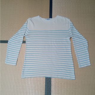 リーバイス(Levi's)のリーバイス　ボーダーカットソー　バスクシャツ　ナチュラル×ブルー　Mサイズ(カットソー(長袖/七分))