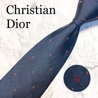 クリスチャンディオール(Christian Dior)のCHRISTIAN DIOR ネクタイ　トロッター　ネイビー(ネクタイ)