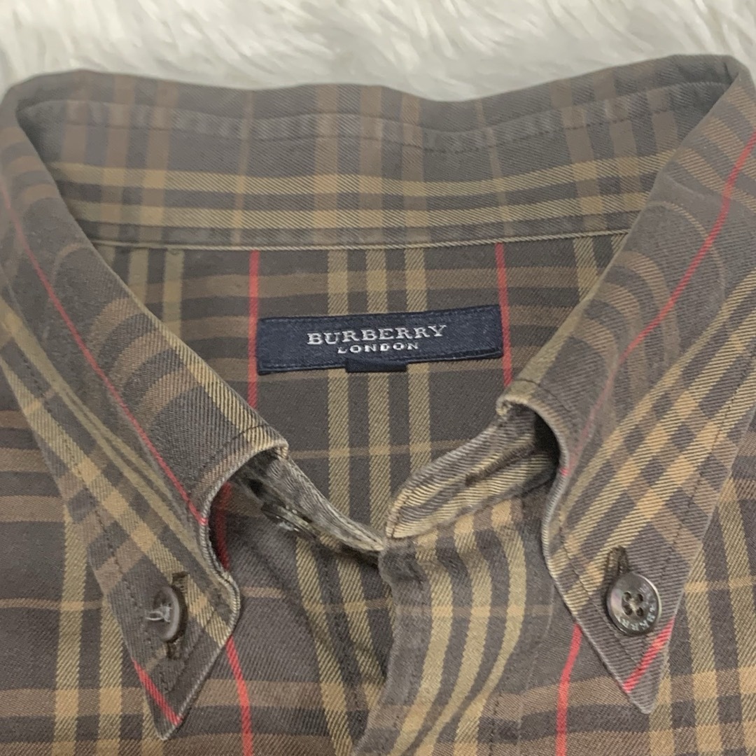 BURBERRY - バーバリーロンドン ノバチェック ブラウン 長袖 BURBERRY - バーバリーロンドン ノバチェック ブラウン 長袖