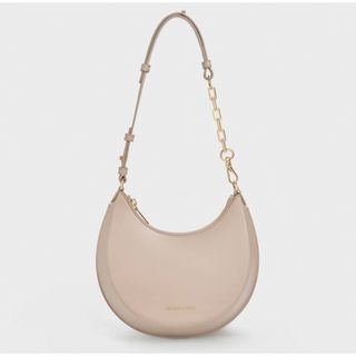 Charles and Keith - 完売品　未使用新品　Olivia オリビア ムーンバッグ  トープ