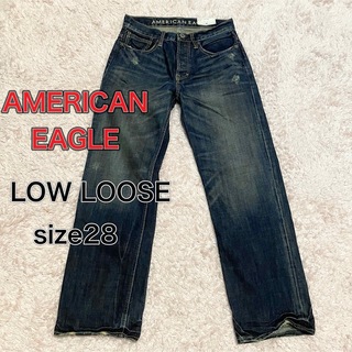 アメリカンイーグル(American Eagle)の【未使用】アメリカンイーグル　LOW LOOSE デニム　ジーンズ　サイズ28(デニム/ジーンズ)
