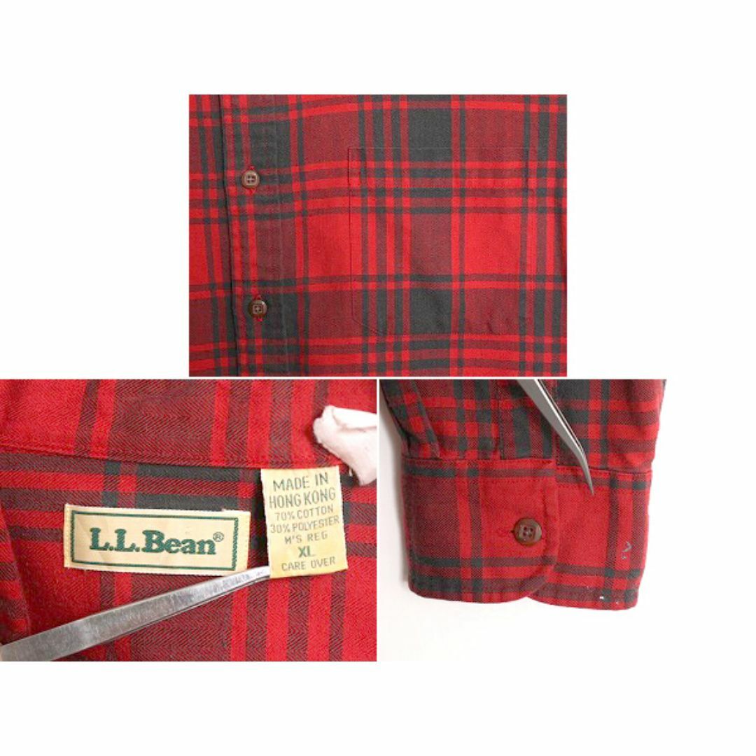 口コミ サイト 商品 - L.L.Bean 80s 長袖 フランネル チェック エルエルビーン 男性用