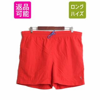 ラルフローレン(Ralph Lauren)の90s ポロ ラルフローレン ナイロン ショートパンツ メンズ M 古着 90年代 オールド スイム ショーツ 海パン 短パン ワンポイント サーフ 赤(ショートパンツ)