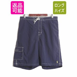 ラルフローレン(Ralph Lauren)の90s ポロ ラルフローレン ナイロン ショートパンツ メンズ L / オールド サーフ スイム ショーツ 短パン 海パン ライナー付き ワンポイント(ショートパンツ)