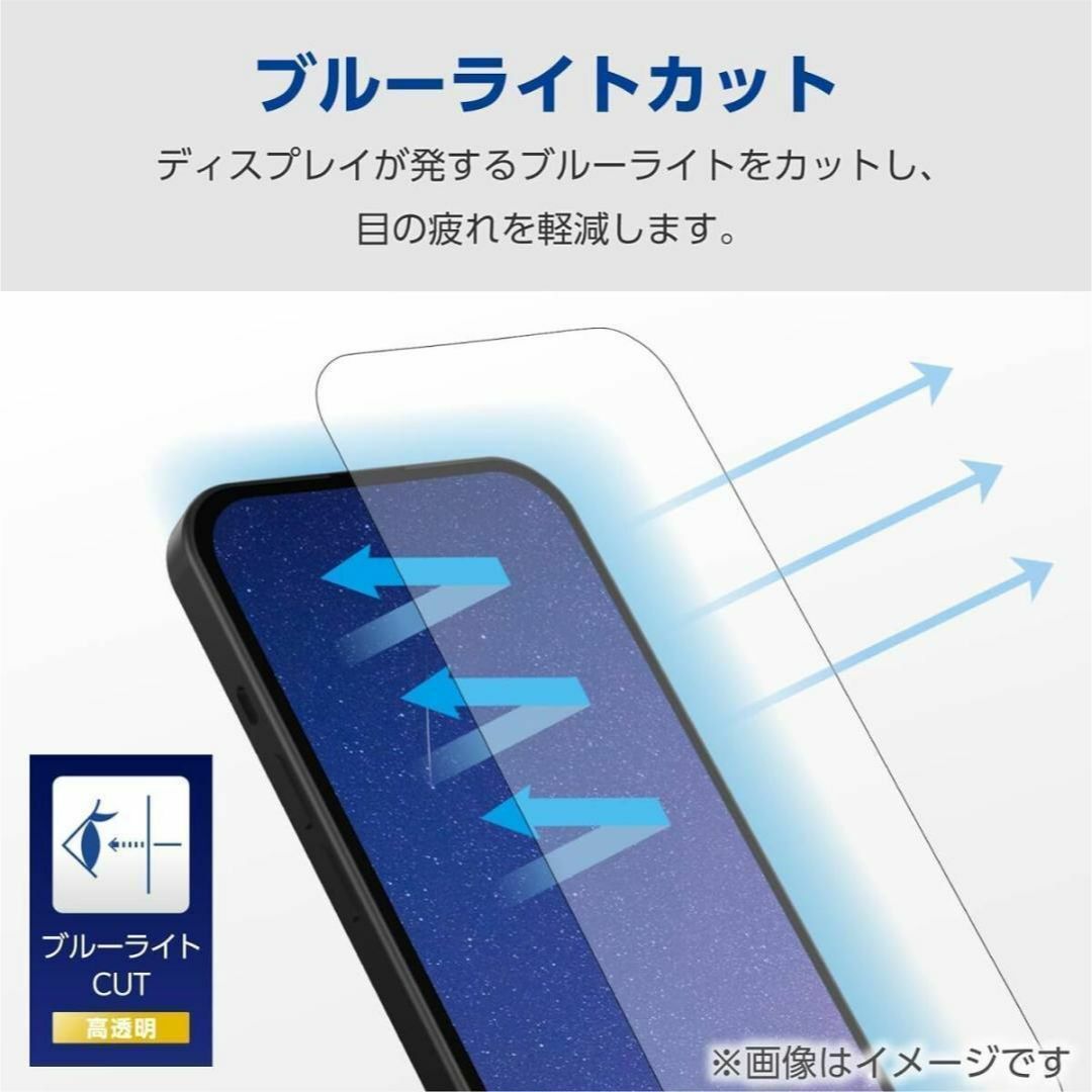 2個 iPhone 15 Pro Max ガラスフィルム ブルーライト 液晶保護 スマホ/家電/カメラのスマホアクセサリー(保護フィルム)の商品写真