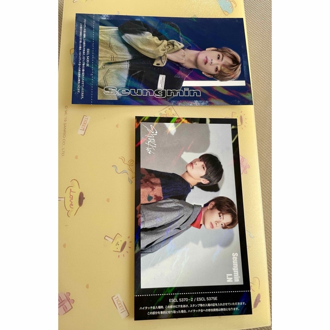 Stray Kids(ストレイキッズ)のスキズ　スンミン　ハイタッチ券　2枚セット エンタメ/ホビーのCD(K-POP/アジア)の商品写真