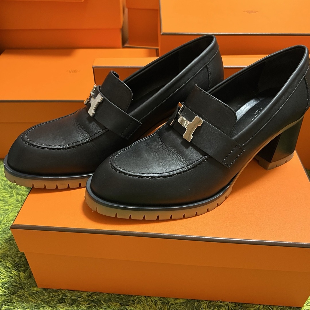 HERMES - モカシン エルメス パンプス 39 フォック60 HERMES HERMES - モカシン エルメス パンプス 39 フォック60 HERMES