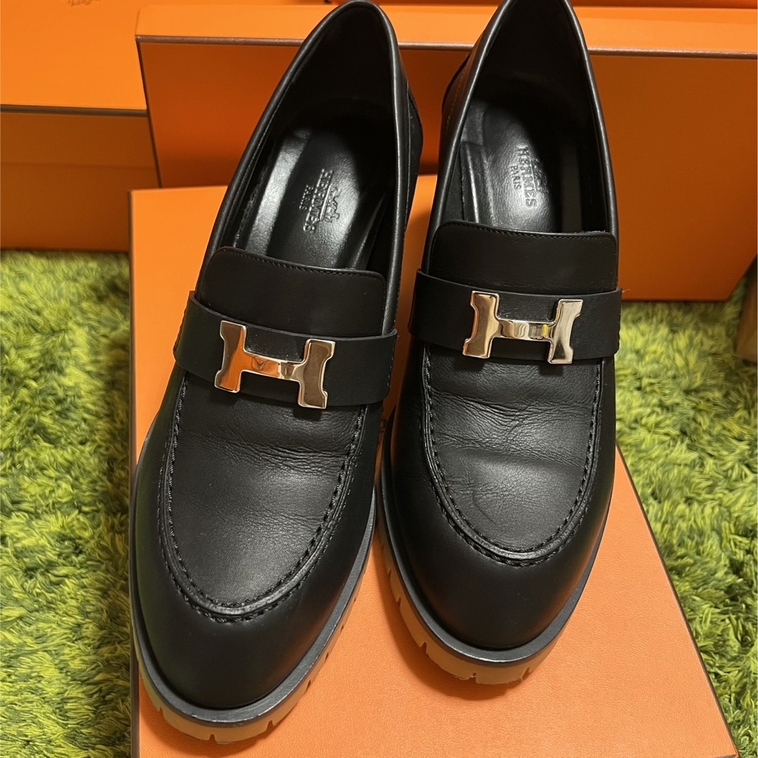 HERMES - モカシン エルメス パンプス 39 フォック60 HERMES HERMES - モカシン エルメス パンプス 39 フォック60 HERMES