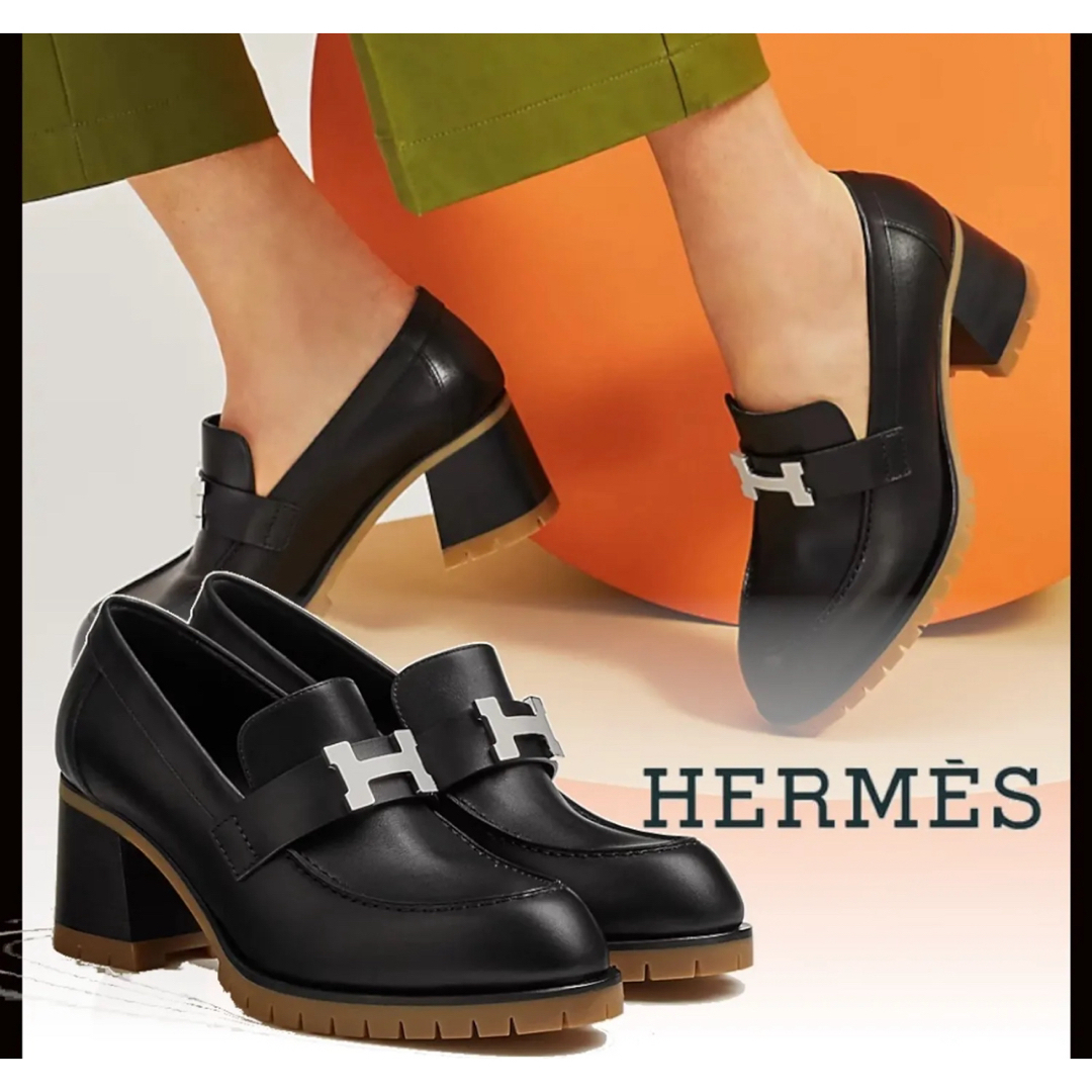 HERMES - モカシン エルメス パンプス 39 フォック60 HERMES HERMES - モカシン エルメス パンプス 39 フォック60 HERMES