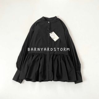 BARNYARDSTORM - 2023新品 バンヤードストーム ペプラムスタンドカラーブラウス　ブラック