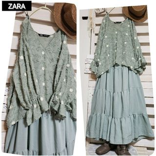 🌸ZARA/重ねて素敵なシアーブラウス めちゃ可愛い♡