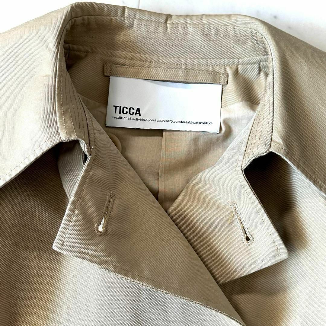 TICCA - 極美品 ティッカ TICCA トレンチコート ベージュ テント TICCA - 極美品 ティッカ TICCA トレンチコート ベージュ テント