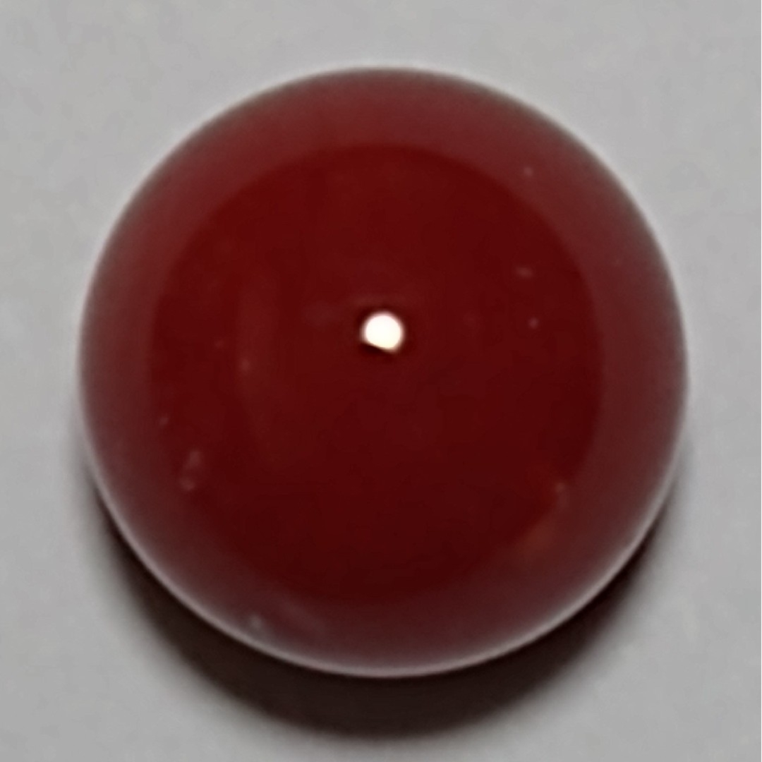 いいね感謝 p30 血赤 煌珊瑚 無穴 球 12.5mm 14.25ct レディースのアクセサリー(リング(指輪))の商品写真