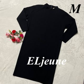 エルジュンヌ ELjeune ♡ 系100% 長袖ロングワンピース　黒系　M　(ロングワンピース/マキシワンピース)