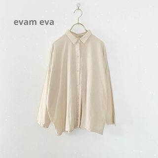 エヴァムエヴァ(evam eva)の定価3万円　エヴァムエヴァ　柔らかバックファインプリーツブラウス　ベージュ(シャツ/ブラウス(長袖/七分))