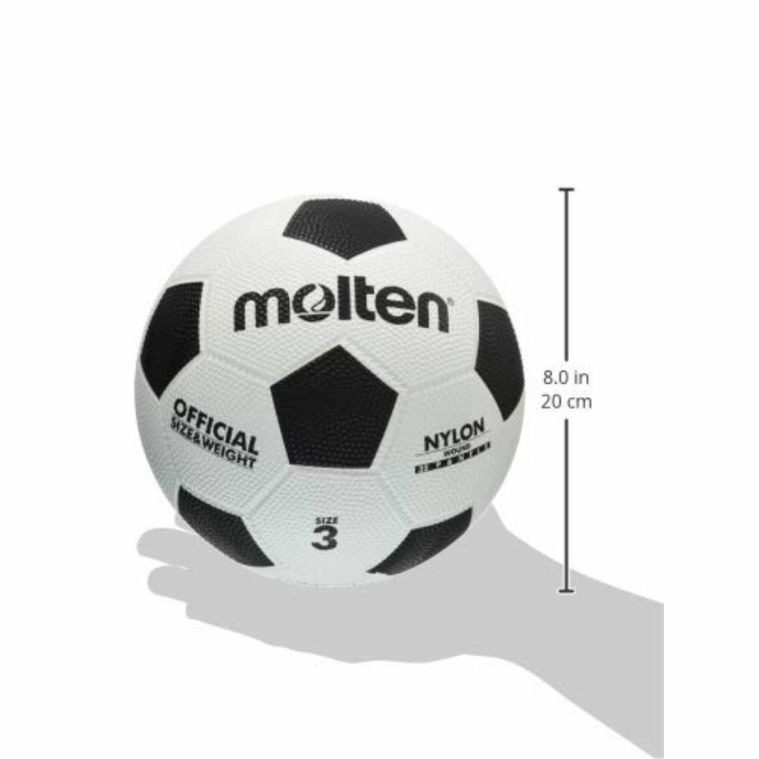 【色: 白×黒(F3W)】モルテン(molten) サッカーボール 亀甲ゴム 3 スポーツ/アウトドアのサッカー/フットサル(その他)の商品写真