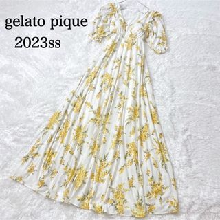 gelato pique - gelato pique  ジェラートピケ　ミモザ柄ワンピース　ミモザ　橋本環奈