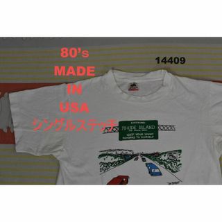 フルーツオブザルーム(FRUIT OF THE LOOM)の80’ｓ Tシャツ t14409 USA製 シングルステッチ ビンテージ 90(Tシャツ/カットソー(半袖/袖なし))