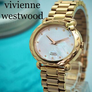 ヴィヴィアンウエストウッド(Vivienne Westwood)の524【美品】ヴィヴィアンウエストウッド時計　レディース腕時計　シェル　ゴールド(腕時計)