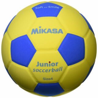 【色: イエロー/ブルー】ミカサ(MIKASA) ジュニア サッカーボール 4号(その他)
