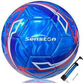 【色: スカイブルー】Senston サッカーボール 5号球 き-トレーニング試(その他)