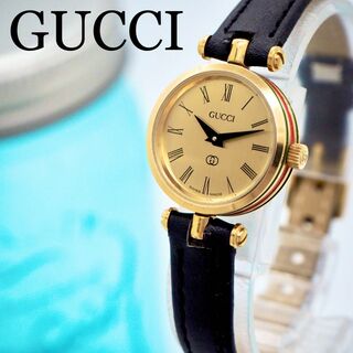 グッチ(Gucci)の481【美品】GUCCI グッチ時計　レディース腕時計　シェリーライン　ゴールド(腕時計)