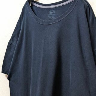 フルーツオブザルーム(FRUIT OF THE LOOM)のフルーツオブザルーム 無地プレーンTシャツ ブラック 黒 2XL 古着(Tシャツ/カットソー(半袖/袖なし))