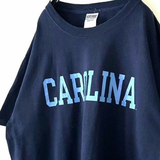 ジャージーズ(JERZEES)のジャージーズ CAROLINA Tシャツ L ネイビー 紺色 古着(Tシャツ/カットソー(半袖/袖なし))