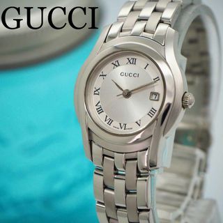 グッチ(Gucci)の527【美品】GUCCI グッチ時計　レディース腕時計　シルバー　シンプル(腕時計)