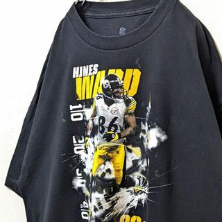 NFLピッツバーグスティーラーズ86ハインズウォードTシャツブラック黒XL古着(Tシャツ/カットソー(半袖/袖なし))