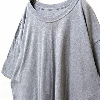 ヘインズ(Hanes)のヘインズプレーン無地 Tシャツ グレー 灰色 2XL 古着(Tシャツ/カットソー(半袖/袖なし))