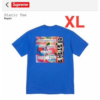 シュプリーム(Supreme)のSupreme Static Tee ロイヤル XLサイズ Tシャツ(Tシャツ/カットソー(半袖/袖なし))