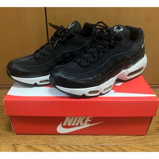 ナイキ(NIKE)のNIKE エアマックス 95 黒白 25.0cm(スニーカー)