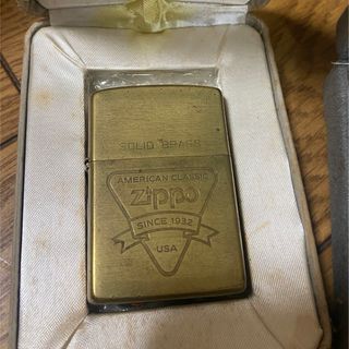 ジッポー(ZIPPO)のzippoビンテージ真鍮SOLIDBRASS AMERICAN CLASSIC(タバコグッズ)