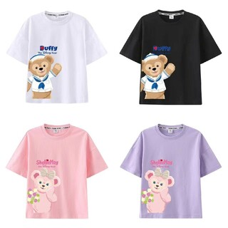 Disney - ダッフィー シェリーメイ子供服 夏 半袖 綿 Tシャツ トップス 女の子 男の子
